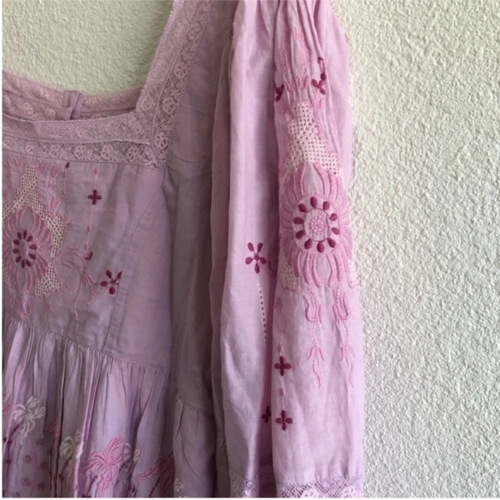 NWT LoveShackFancy Freja Mini Dress Lavender Fields - Picture 3 of 12